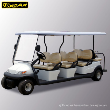 Excar 8 pasajeros carrito de golf eléctrico, autobús de turismo eléctrico, servicio de autobús eléctrico